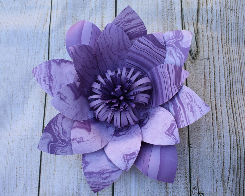 Purple Paper Flowers Wall Decor Pink Purple Paper Flowers Etsy