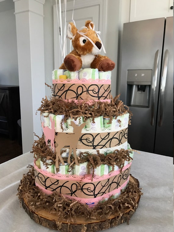 deer diaper cake