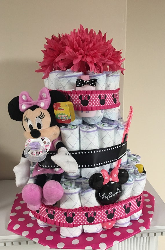 minnie mouse nappy cake
