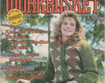 The Workbasket No 1 Vol 51 Octoberr 1985 Knit Crochet Tat Quilt