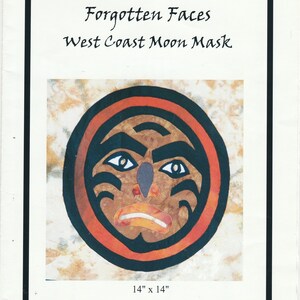 Forgotten Faces West Coast Moon Mask Quilt Block Pattern by Shaggy Dog Designs
