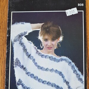 Fashion 21 Yarns Knitting Pattern Book 808  -  Ladies Sweaters - Bilingual English and French