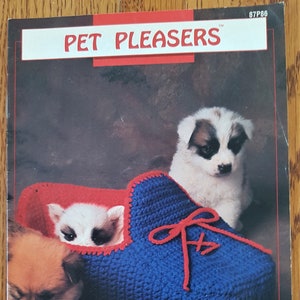 Pet Pleasers n 87P86 Annies Attic Crochet Pattern Leaflet 1990 image 1