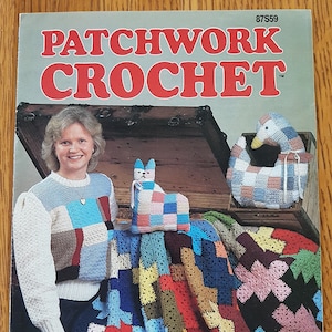 Patchworkowa ulotka Annies na poddaszu na szydełku 87S59 - Vintage 1987