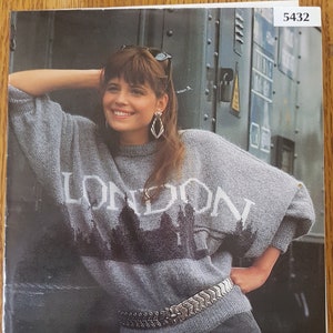 Pascal Mohair Jakobsdals Jumper ( Sweater )  Med Enfargat Bakstycke Knitting Pattern No. 5432 - Swedish & English Instructions