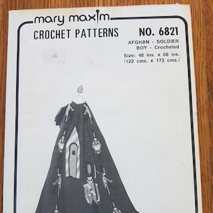 Soldier Boy Crochet Afghan Pattern No. 6821 by Mary Maxim