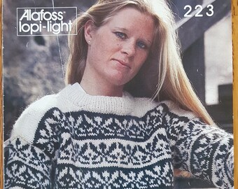 Alafoss Lopi-Light No. 223 Sweater Knitting Pattern  Alafoss of Iceland