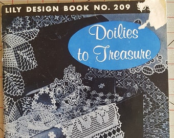 Vintage Lily Crochet Booklet No. 209 Doilies to Treasure