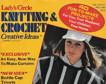 Lady's Circle Knitting & Crochet Creative Ideas Magazine Vintage Fall 1982