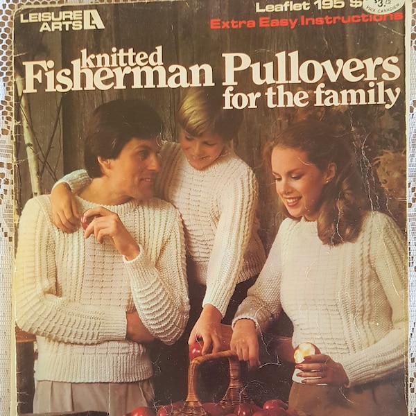 Tricotés Pull de pêcheur pour les loisirs familiaux Dépliant 195 millésime 1981