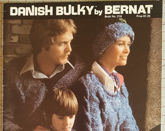 Bernat Book No. 216 Danish Bulky Knit  Pattern Book