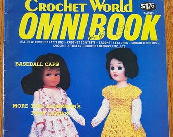 Crochet World Magazine Omni Book Fall 1983 - Fashion Dolls Baseball Cap, Sweaters,
