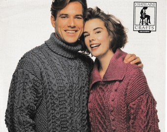 Men's 90's Classic Sweater Knitting Pattern # K388 Chatelaine Crafts Exclusive