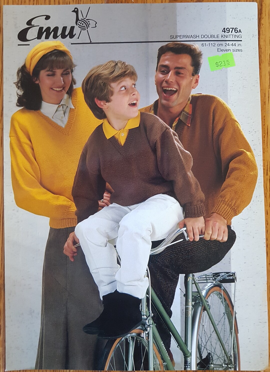 V Neck Sweater EMU Knitting Pattern 4976A - Fits Chest Sizes 24 to 44 ...
