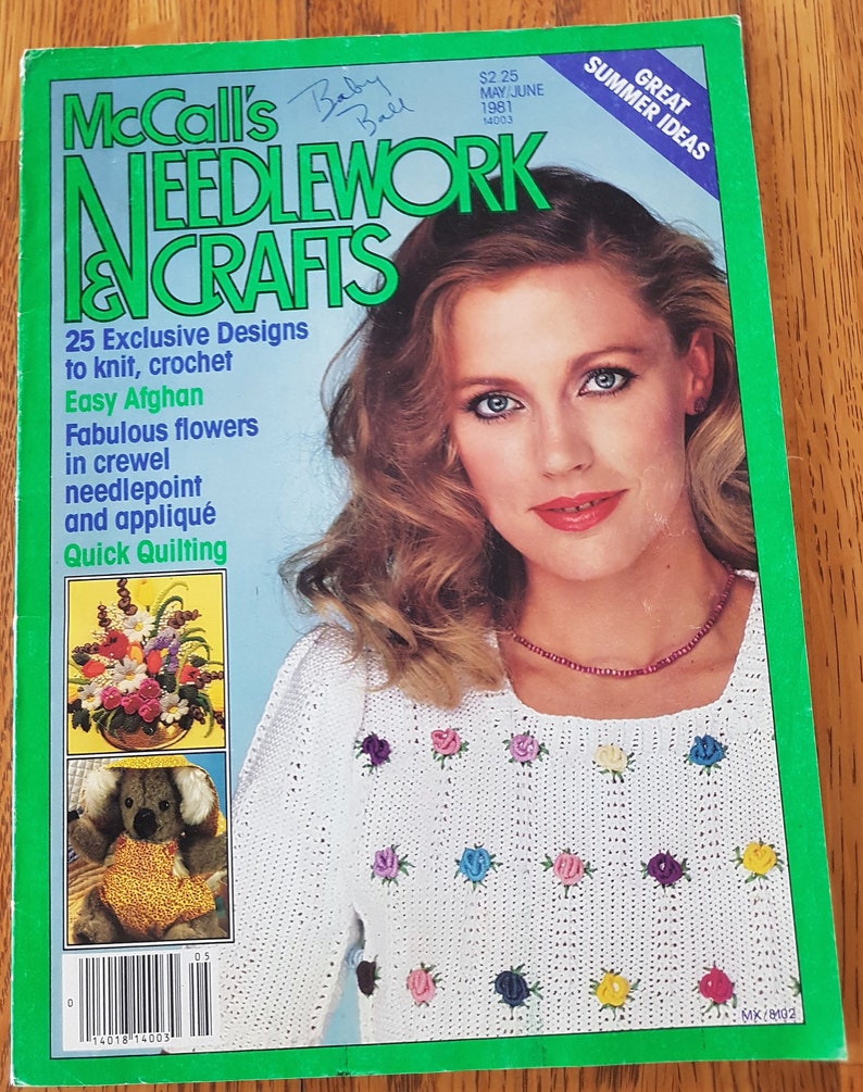 Mccall's Needlework & Crafts Magazine May/june 1981 25 - Etsy