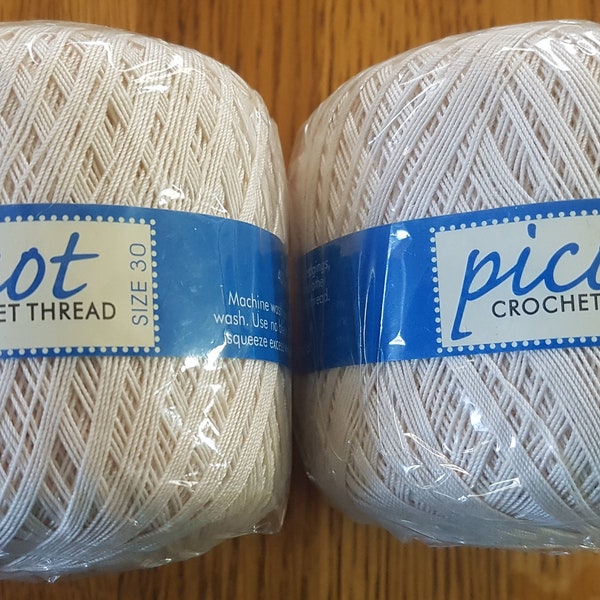 Picot Crochet Cotton Thread Size 30 Ecru