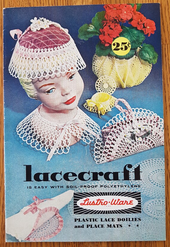 Lacecraft With Lusto -ware Plastic Doilies Vintage 1960 Crochet
