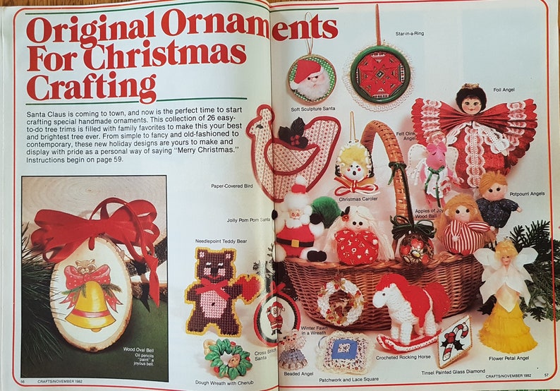 Stockings Ornaments Crafts Magazine Vol 5 No 11 November 1982 Christmas Wreaths