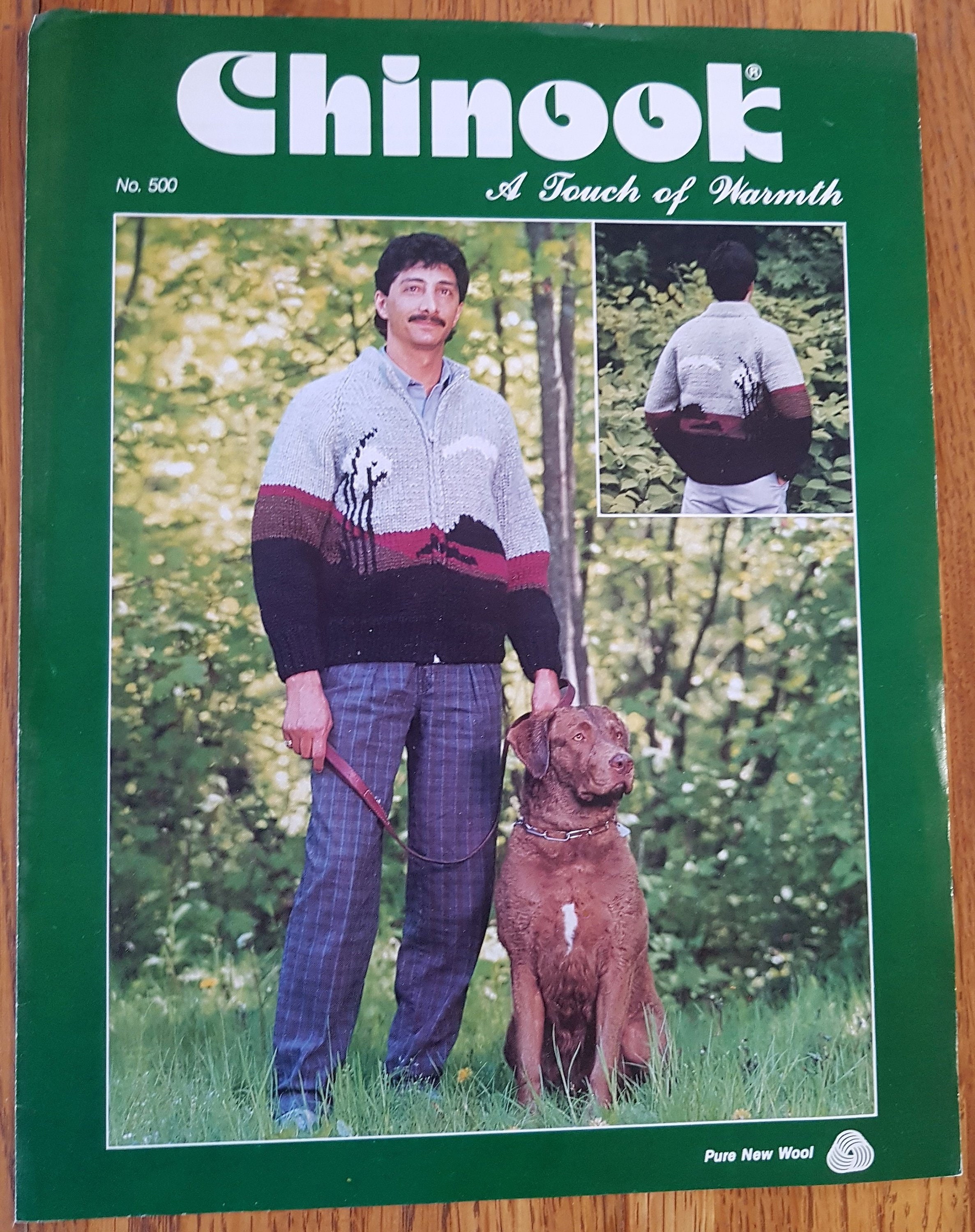 Men's and Ladies Zippered Sweater or Bomber Jacket Knitting Pattern No 36 A Grace Powell Design Vintage Chinook Cowichan
