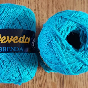 Vintage Neveds Brenda  75/25% Cotton, Viscose Yarn 50 gram Balls -- Made in Holland