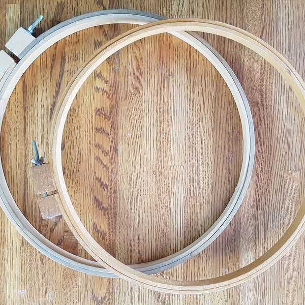 Wood Quilting Hoops - 22", 18", 14" Round