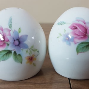 Vintage Fine Bone China Salt and Pepper Shakers  -  Sandford