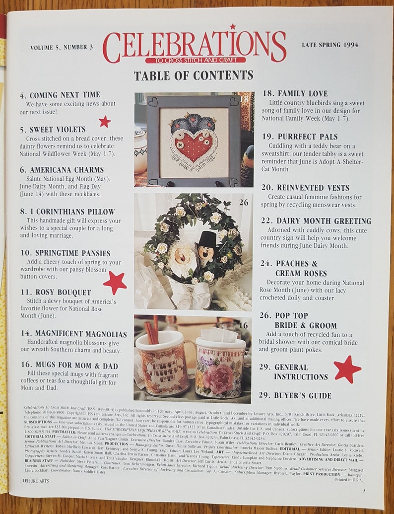3 Spring 1994 Leisure Arts Celebrations Vol 5 No