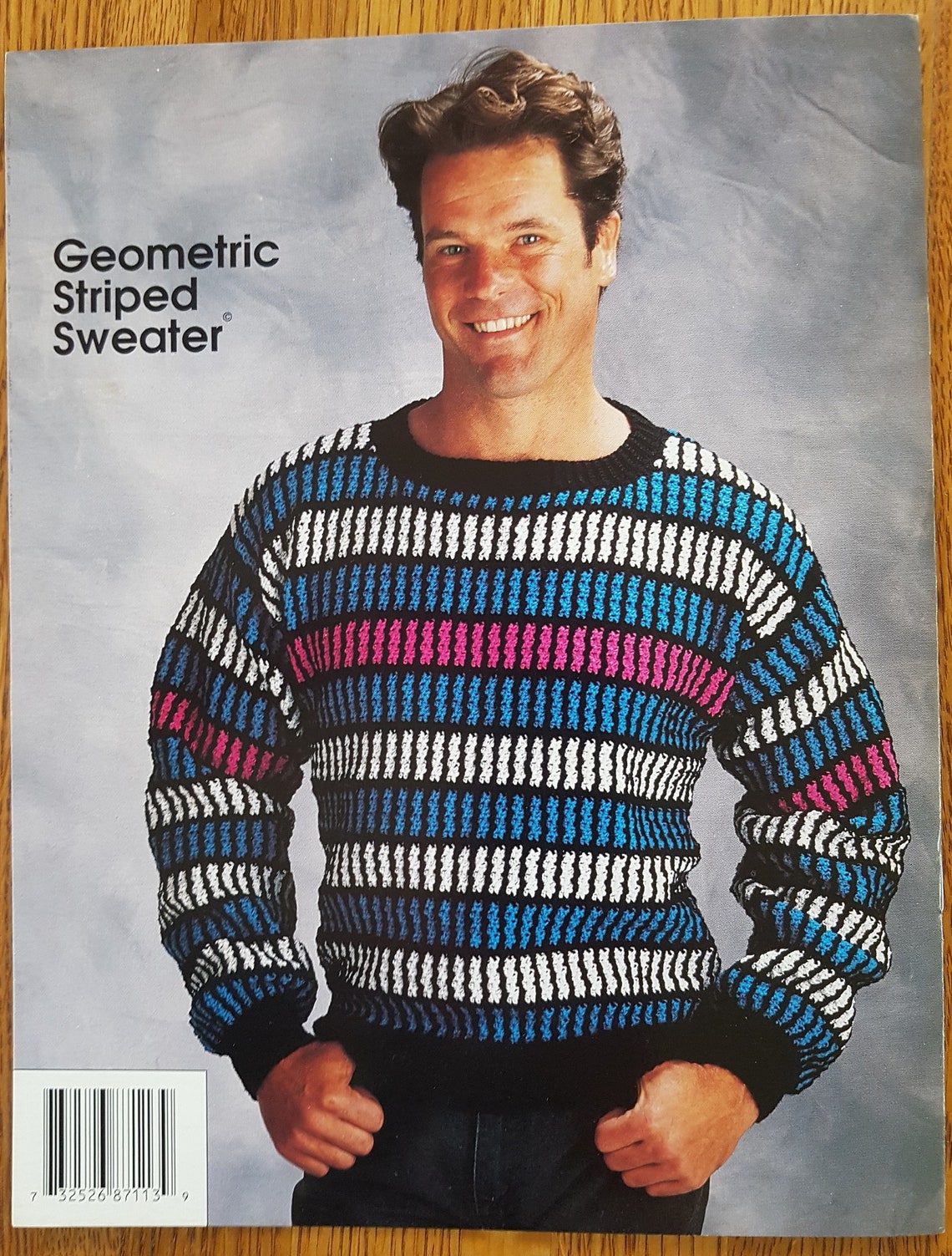 Men's Geometric Crochet Pullovers Annies Attic Leaflet - Etsy Canada