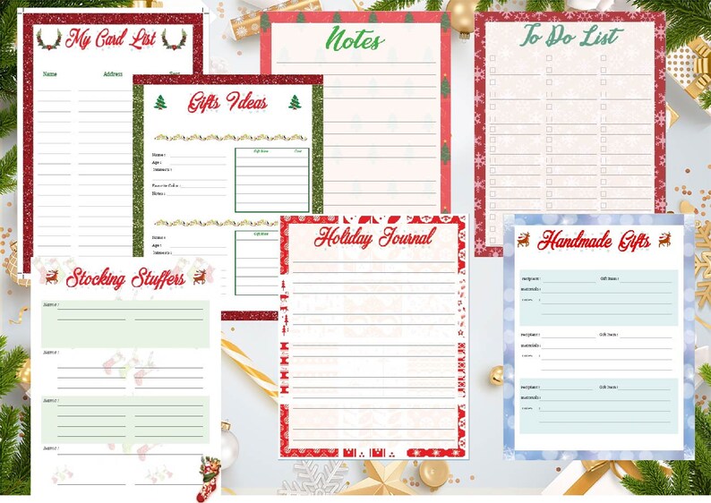 27page Christmas Planner Kit Holiday Planning Kit Gift Etsy