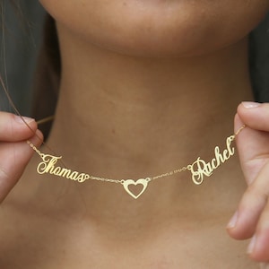Multiple Name Necklace-Family Name Necklace - Bridesmaid Gifts for Mom -New Grandma Gift-Custom Children Name in Sterling Silver