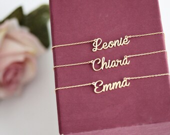 Sterlingzilveren naamketting, gepersonaliseerde sieraden, aangepaste naamsieraden, gepersonaliseerd cadeau, kerstcadeau voor haar, cadeau voor moeder, cadeaus