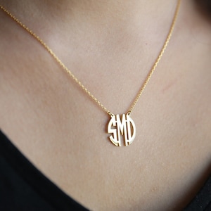 Personolized Monogram Necklace-Personolized Necklace-Personolized Jewelry-Personolized CustomJewelry-Gold Necklace-Personalized Gift
