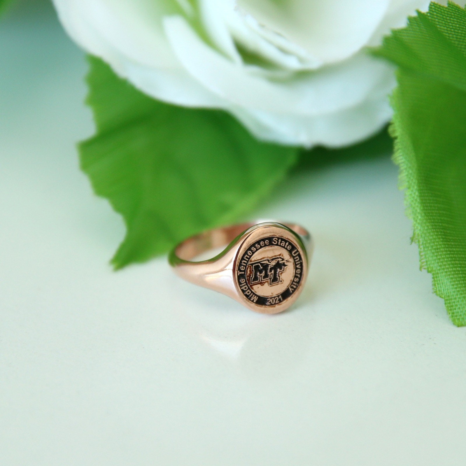 Oval Graduation Ringtiny College Ringclass Ringsschool Etsy Canada