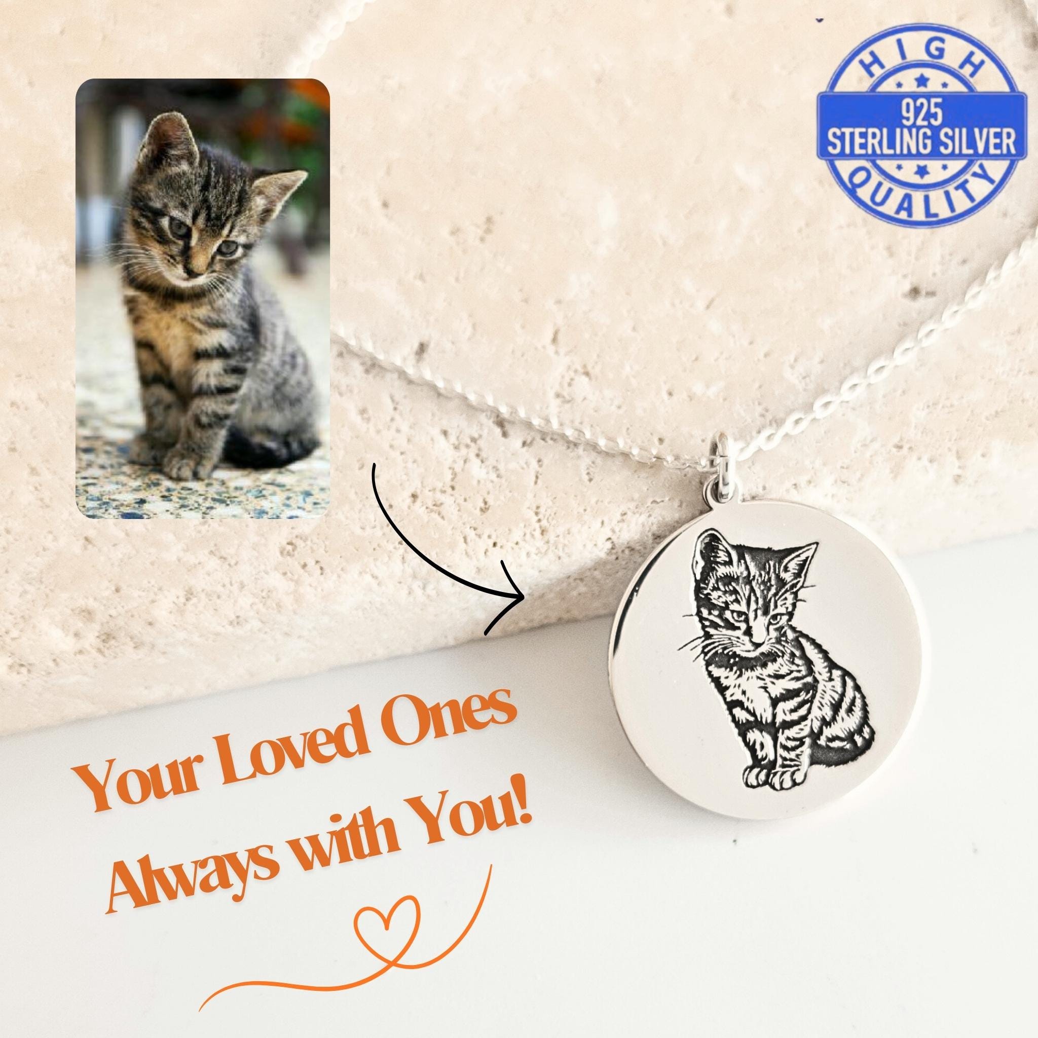 Collana personalizzata con foto dell'animale domestico