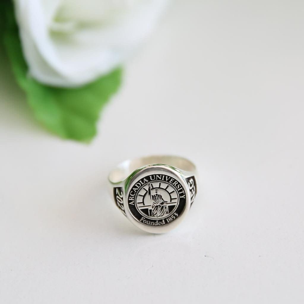 arakata sacai College Ring-BLACK Class Ring Black Matte, High School Class Ring , College