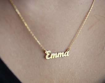 Sterling zilveren naam ketting, gepersonaliseerde sieraden, aangepaste naam sieraden, gepersonaliseerd cadeau, kerstcadeau voor haar, cadeau voor moeder, geschenken
