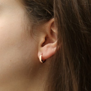 Hoop Earrings-Huggie Earrings-Perfect Simple Earrings-Earrings For Her-Silver Earrings-Most Favorited Huggie-Sterling Silver-Tiny Earrings .