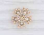 Sigma Nu Snake Badge, 14k Yellow Gold Pin, Pearl Badge, Fraternity Pin, Vintage Badge, 1940s