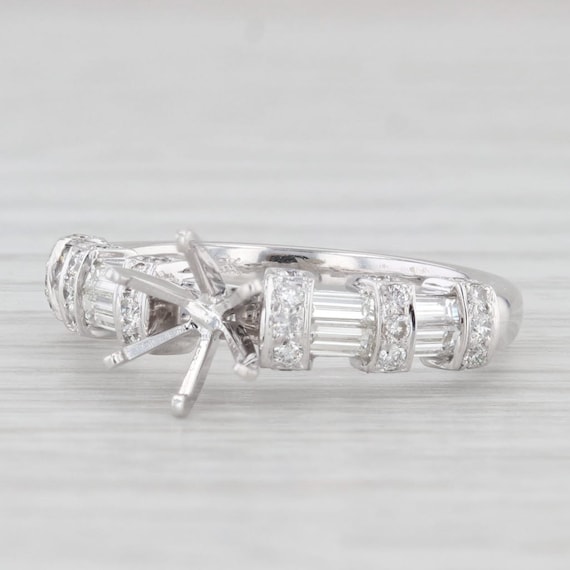 New 0.75ctw Diamond Semi Mount Engagement Ring 18… - image 1