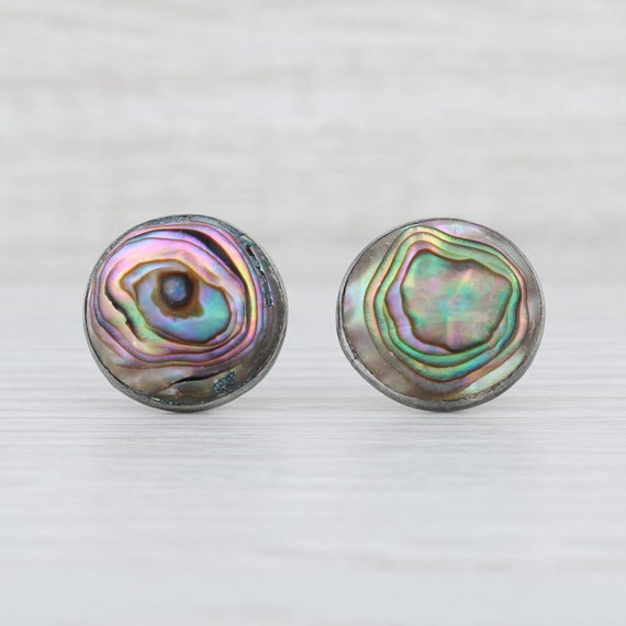 Mother of Pearl Cufflinks, Abalone Cufflinks, Silv