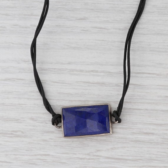 New Nina Nguyen Lapis Lazuli Pendant Leather Cord… - image 1