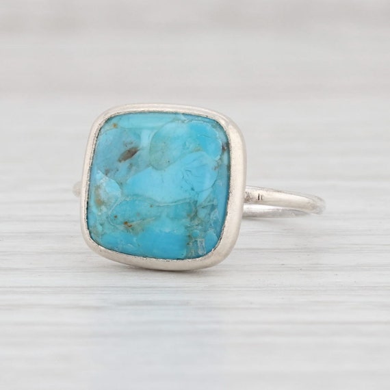 New Nina Nguyen Marbled Turquoise Ring Sterling Si