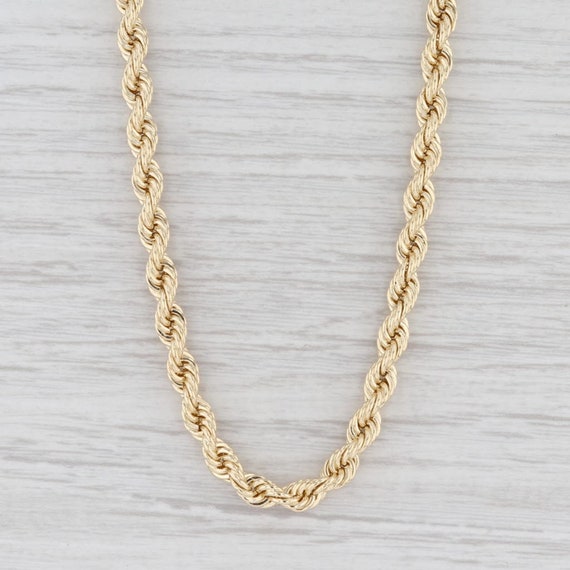Rope Chain Necklace 14k Yellow Gold 24 