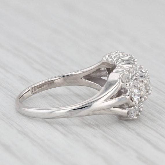 Vintage 0.80ctw Tiered Diamond Ring 14k White Gol… - image 5