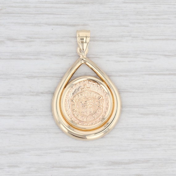 Coin Pendant 14k Bezel 10k Token 