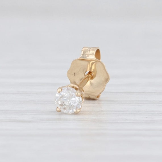 SINGLE Stud Earring, Diamond Stud Earring, Yellow