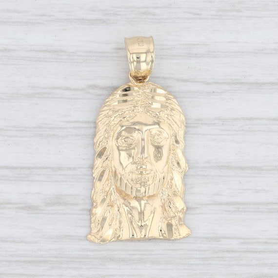 Jesus Pendant Yellow Gold Pendant 