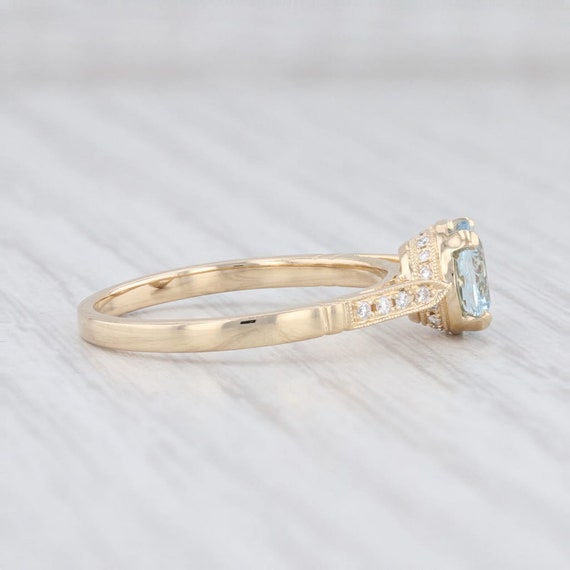 New Beverley K Aquamarine Diamond Ring 14k Gold S… - image 5