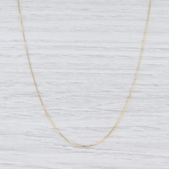 Box Chain Necklace, Yellow Gold Chain, 20" Chain N