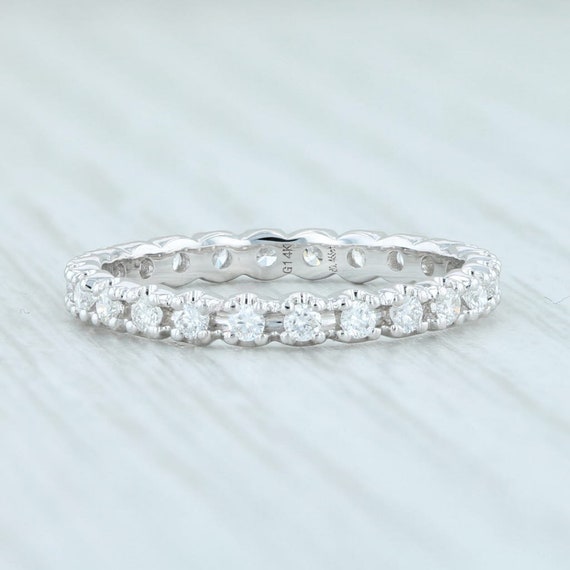 New 0.46ctw Diamond Eternity Ring 14k White Gold … - image 5